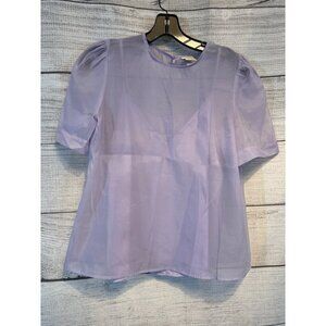 A New Day Lilac Sheer Blouse With Cami Size S